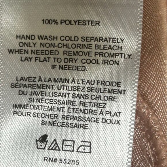 NWT Express Rose Gold Women's Ruched Sleeve Blouse - Picture 5 of 6